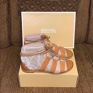 MICHAEL KORS Monterey Gladiator Leather Sandals